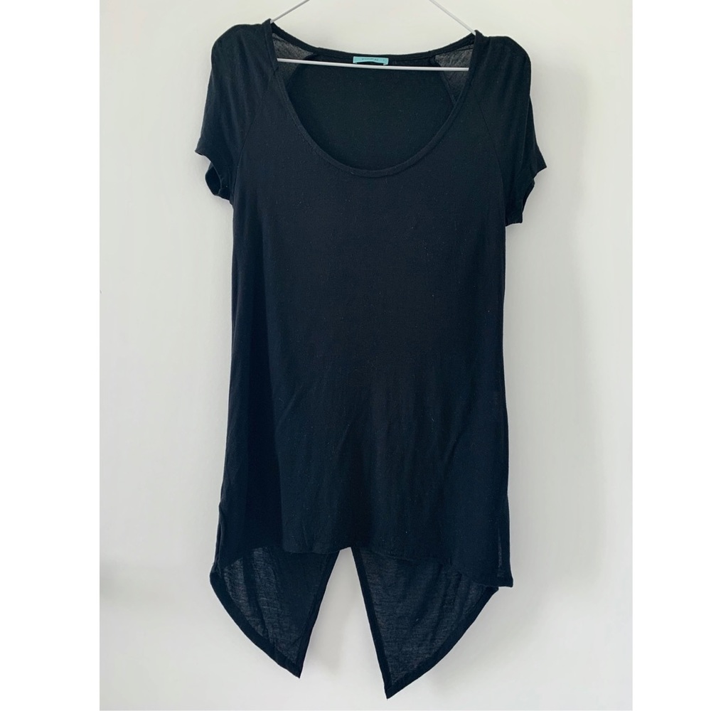 Kookai black sexy back cross cut T-shirt Black Tee